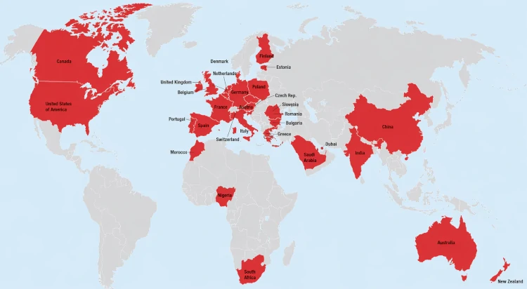Distributors Global Map